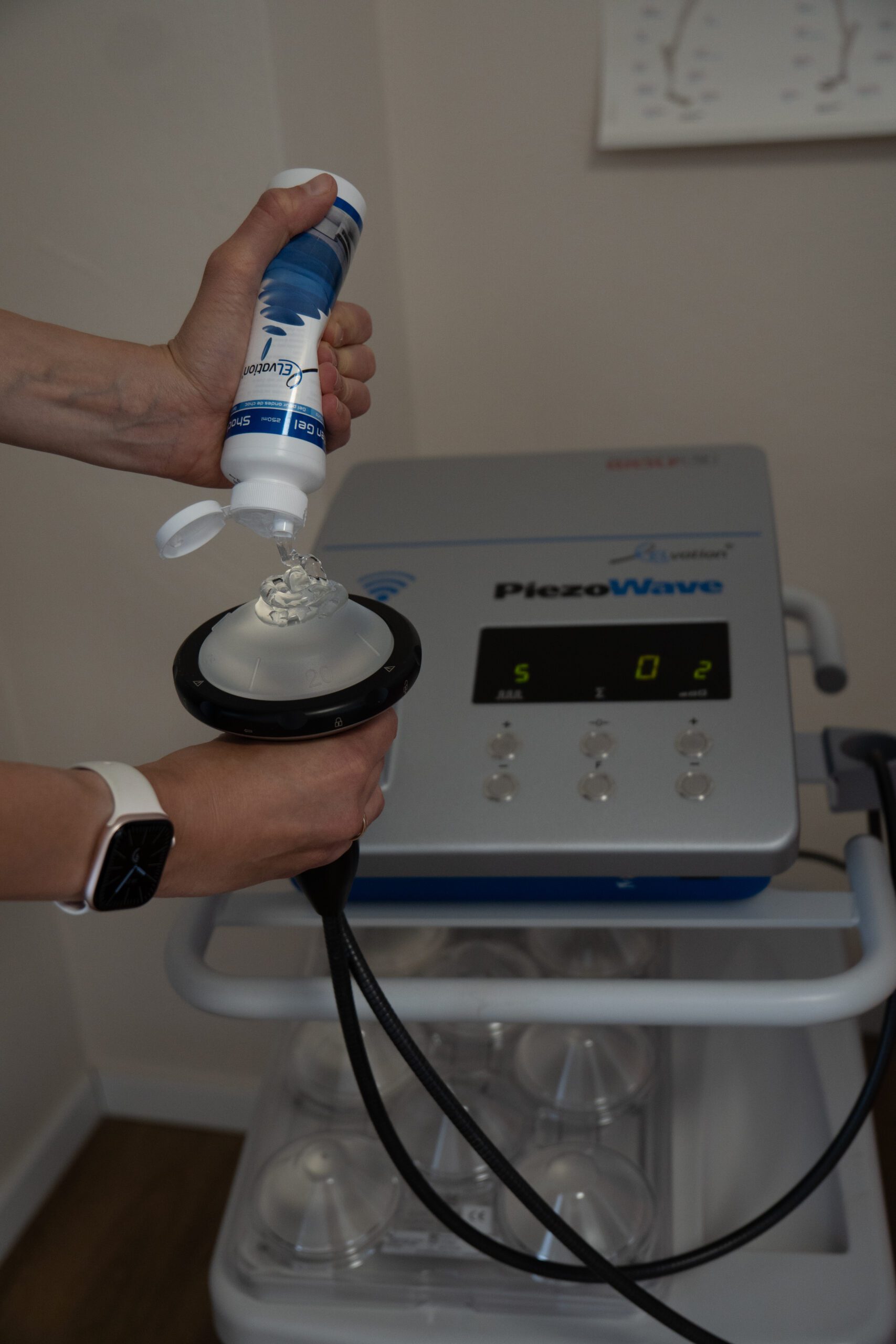 Fokussierte Stoßwellentherapie bei einem Hund